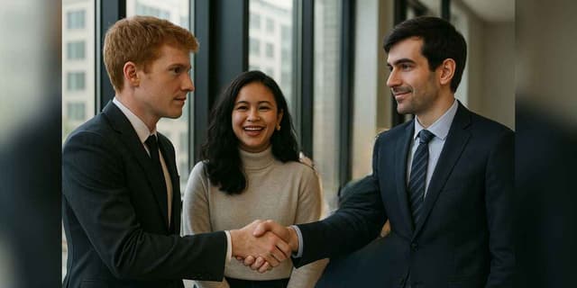 Stripe and Privy CEOs shaking hands