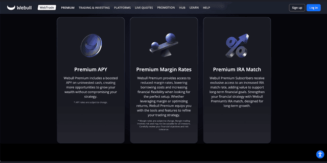 Webull premium