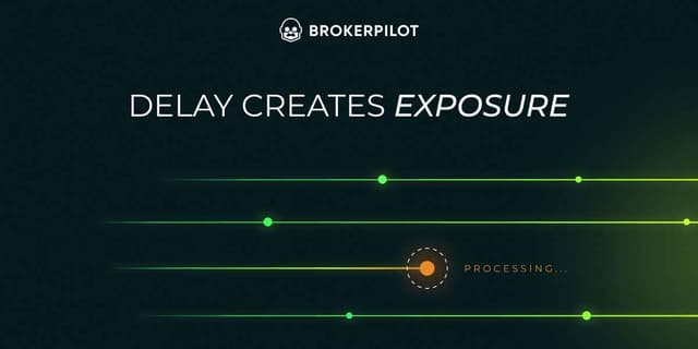 BrokerPilot - Delay Creates Exposure - processing delay risk visualization for FX broker dealing desk